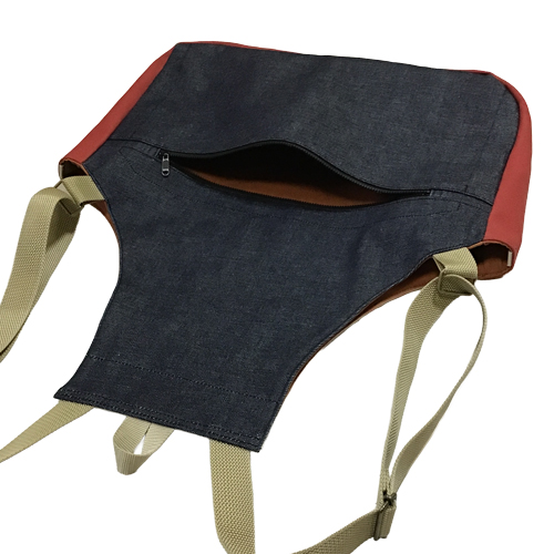 萬屋蛙商店大きなリュック-白帆前掛け - 画像 (4)